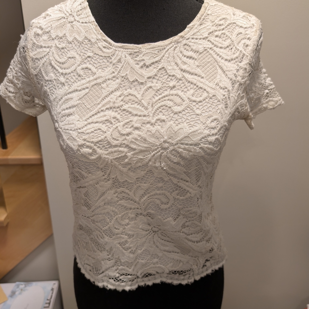 Ardene White Lace Blouse